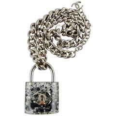 Chanel 2014 Resin Padlock Necklace 