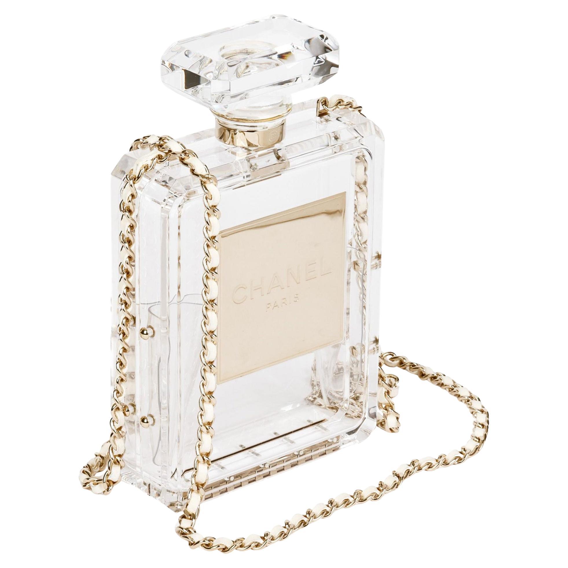 Chanel 2014 Resort Limited Edition Transparent Bottle Minaudière Clutch Bag For Sale