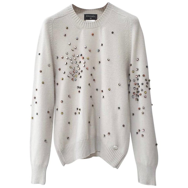 Chanel 2014 Rhinestones Cashmere Sweater