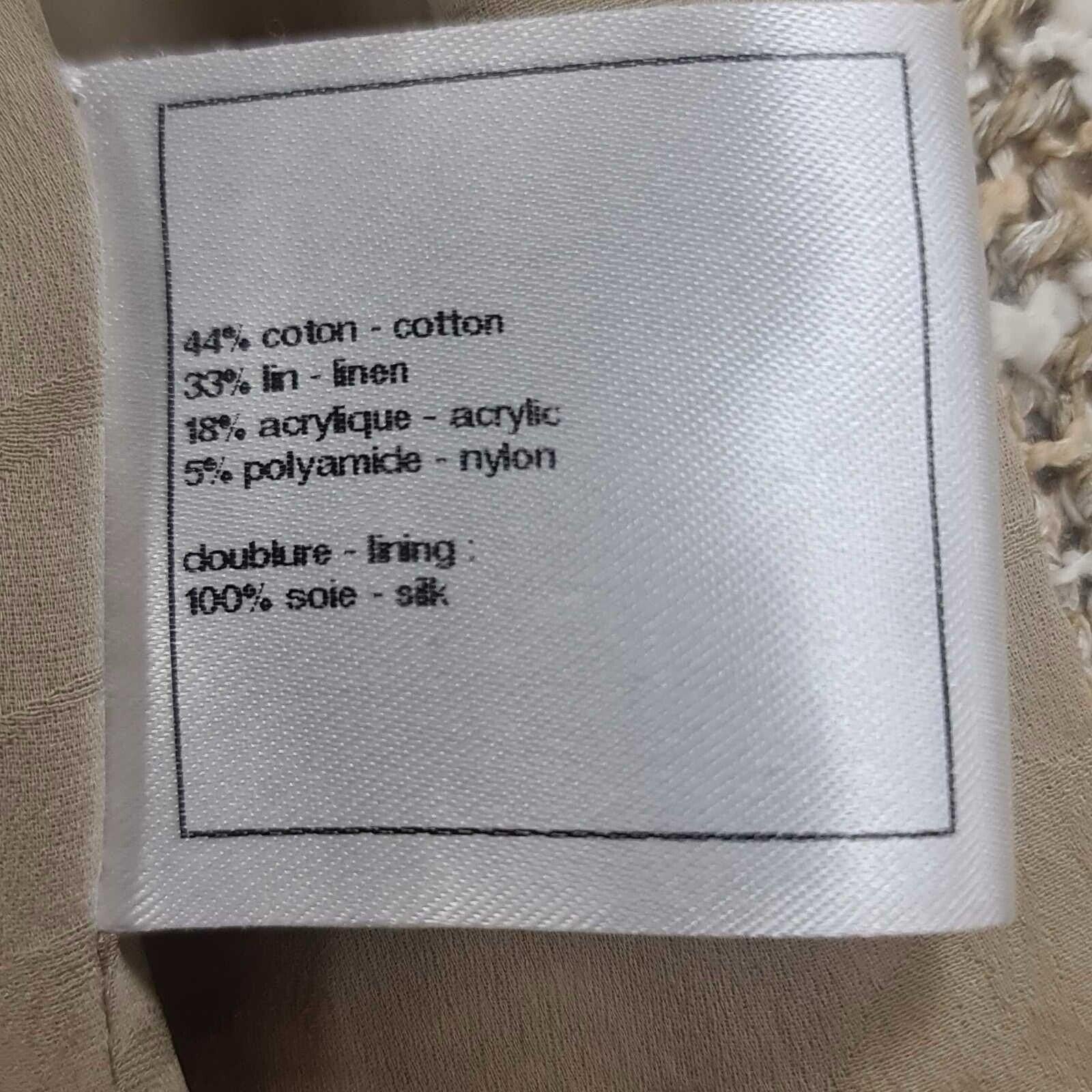 Donna Chanel 2015  Giacca beige in tweed Sz.36 in vendita