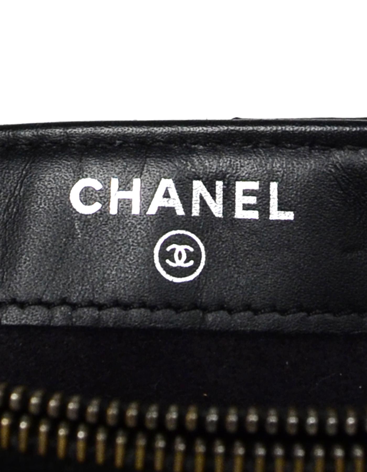 Chanel 2015 Black Calfskin Leather Lucky Charms Phone Crossbody Bag 2