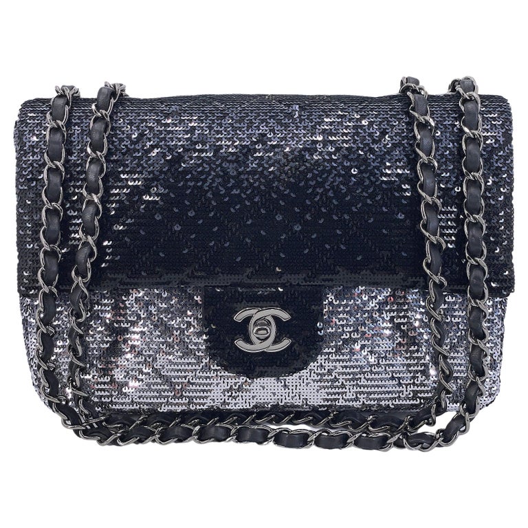 Chanel Classic M/L Medium Double Flap Bag Black Caviar Silver Hardware –  Coco Approved Studio