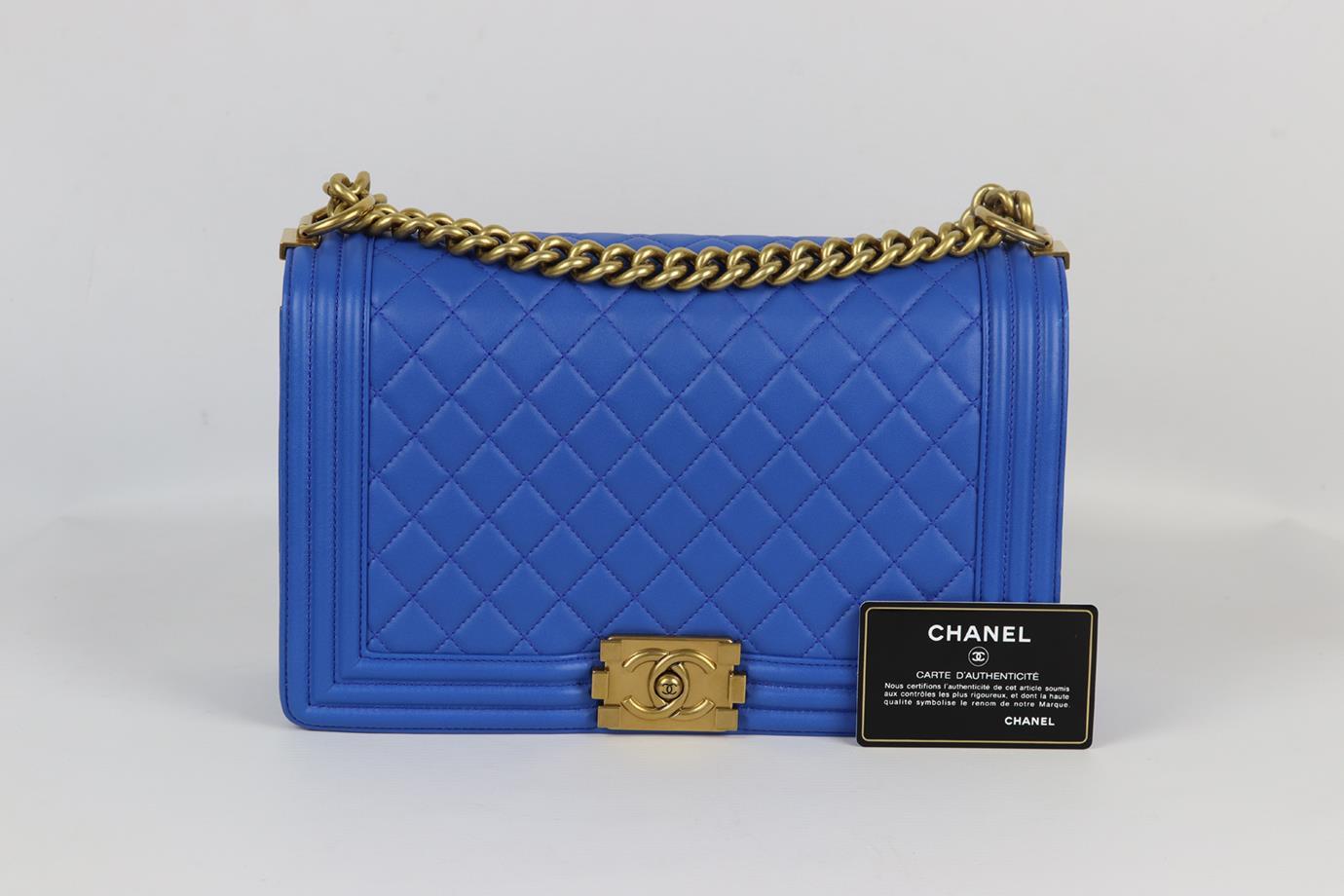 Chanel 2015 Boy Große gesteppte Leder-Umhängetasche im Angebot 7