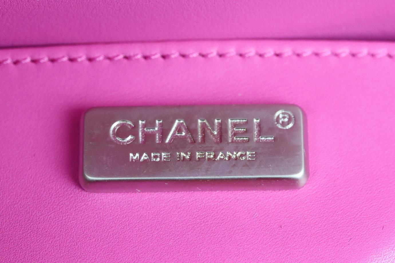 Chanel 2015 Boy Medium Python And Leather Shoulder Bag For Sale 5