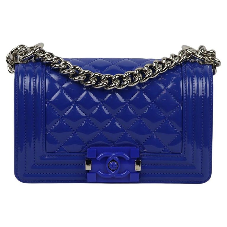 Chanel 2015 Boy Small Quilted Patent Leather Shoulder Bag For Sale at ...