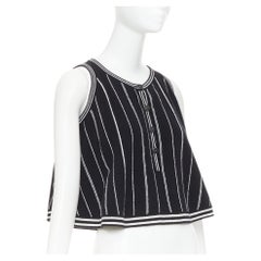 CHANEL 2015 Cashmere Striped Crop Camisole FR34/36