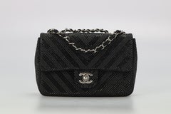 Chanel 2015 Classic Mini Rectangle Flap Strass Embellished Shoulder Bag