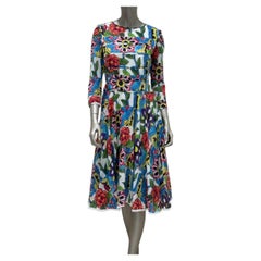 Chanel Collection Croisière 2015 Paris-Dubaï, robe longue à motifs floraux, taille 38