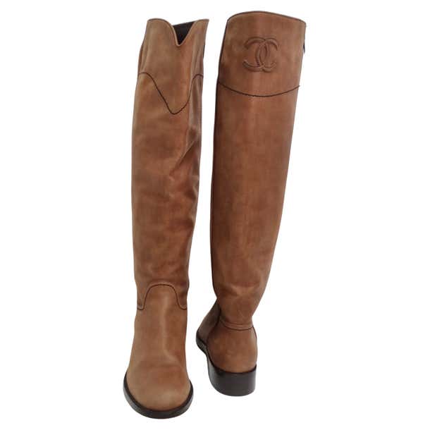 Channel Riding Boots Chanel 2015 Interlocking CC Logo Riding Boots For Sale at 1stDibs ...