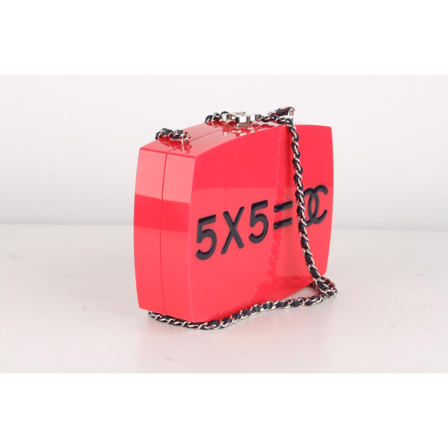 Women's Chanel 2015 Je Ne Suis Pas En Solde Box Clutch with Chain Strap
