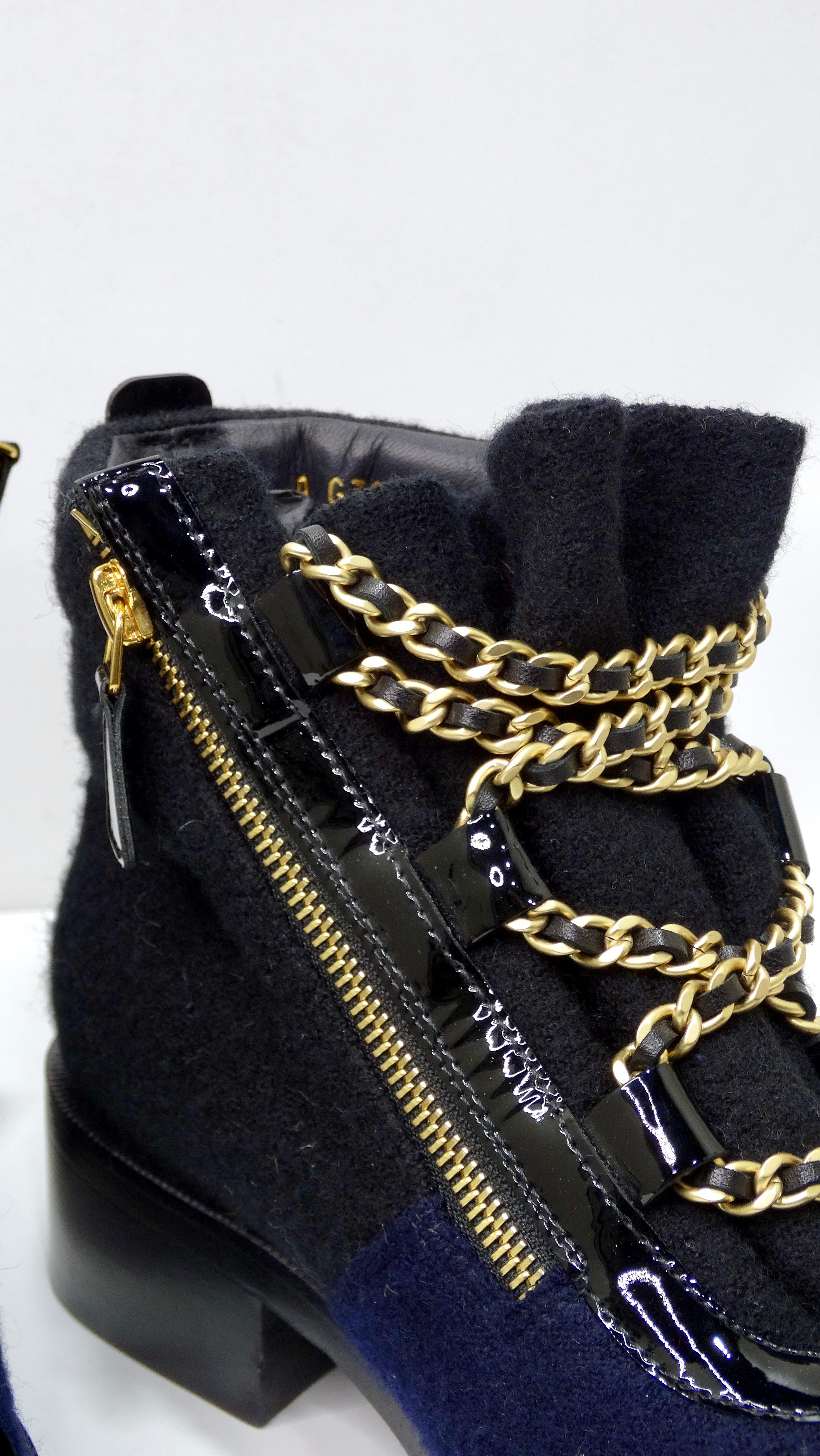  Chanel 2015 Métiers d''Art Collection Charm Ankle Boots Unisexe 