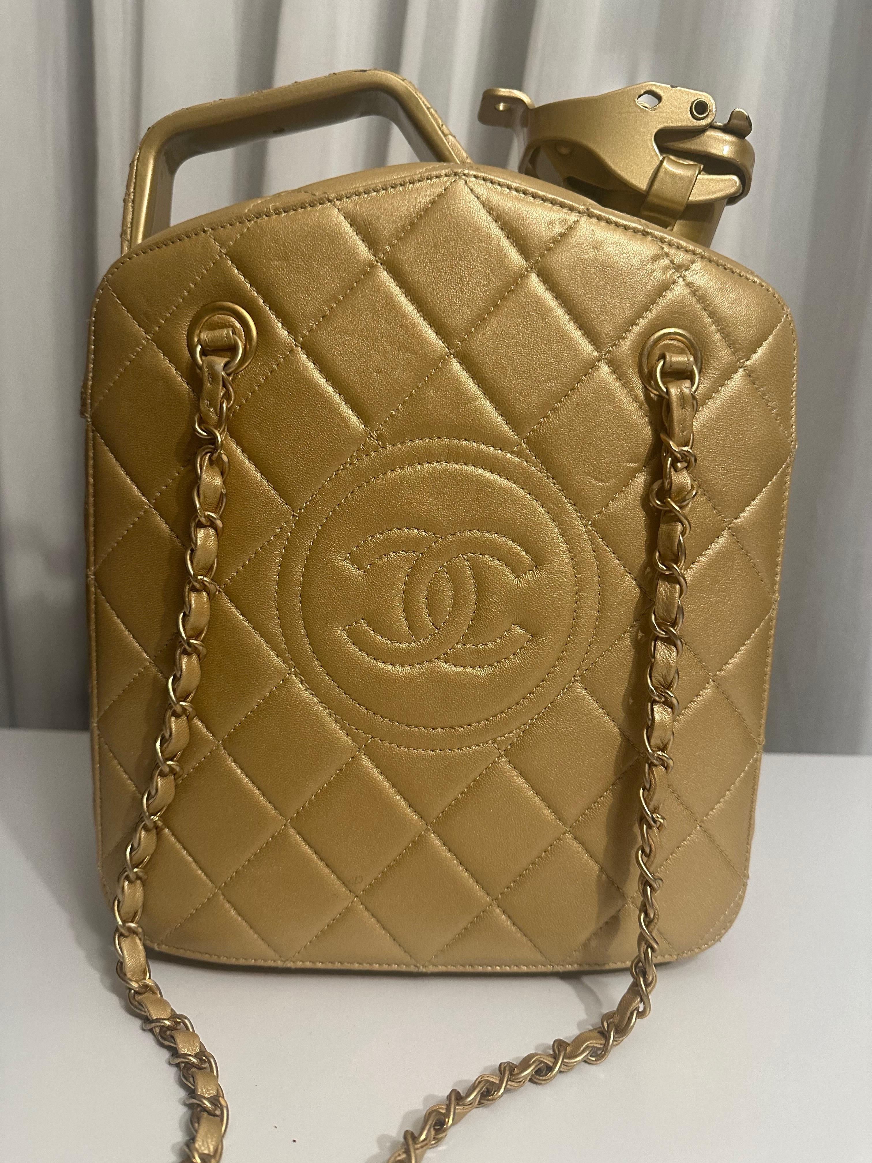 Chanel 2015 Paris Dubai Lambskin Night Gas Tank Jerry Can 

Included accessories: Dust bag
Measurements: Shoulder Strap Drop: 14