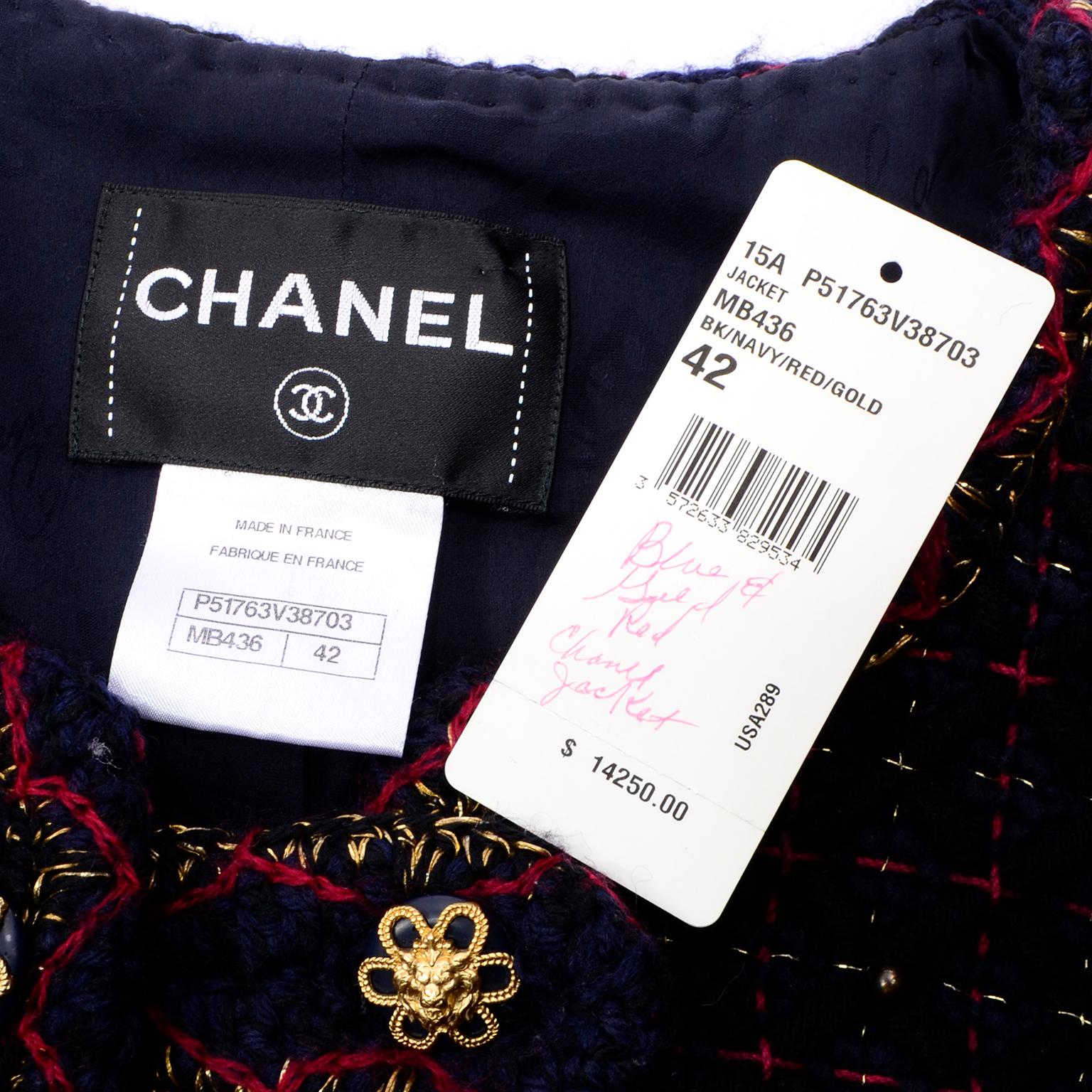 Chanel 2015 Paris Salzburg Collection $14250 Tweed Documented Runway Jacket 12