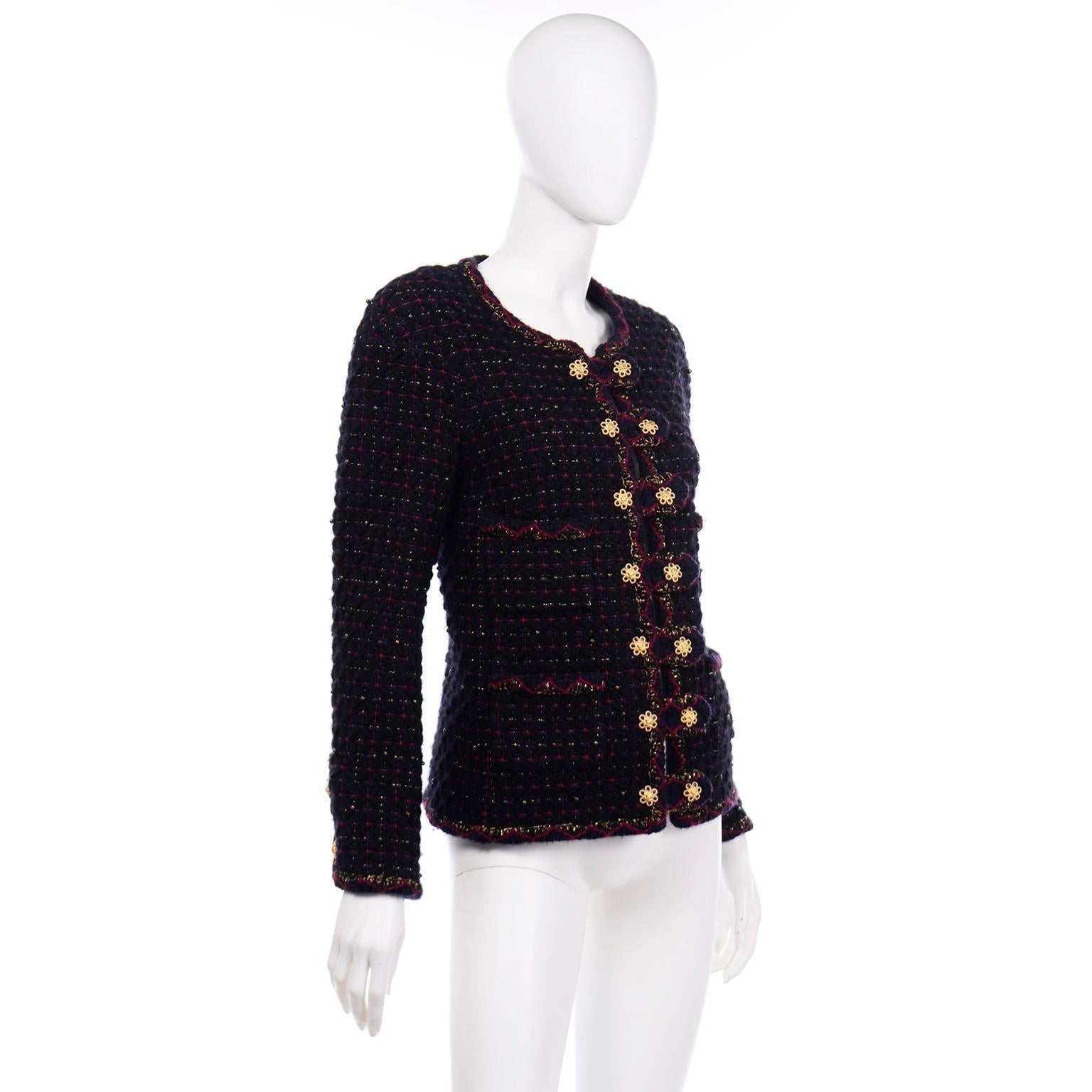 Women's Chanel 2015 Paris Salzburg Collection $14250 Tweed Documented Runway Jacket