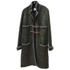 Chanel 2015 Paris-Salzburg Khaki Cashmere Coat 