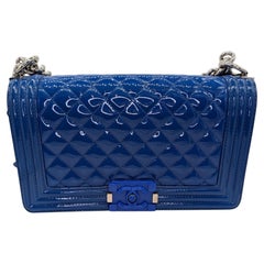 Chanel 2015 Quilted Old Medium Royal Blue Shoulder Bag