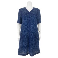 Chanel 2015 Spring/Summer Blue Bouclé Dress