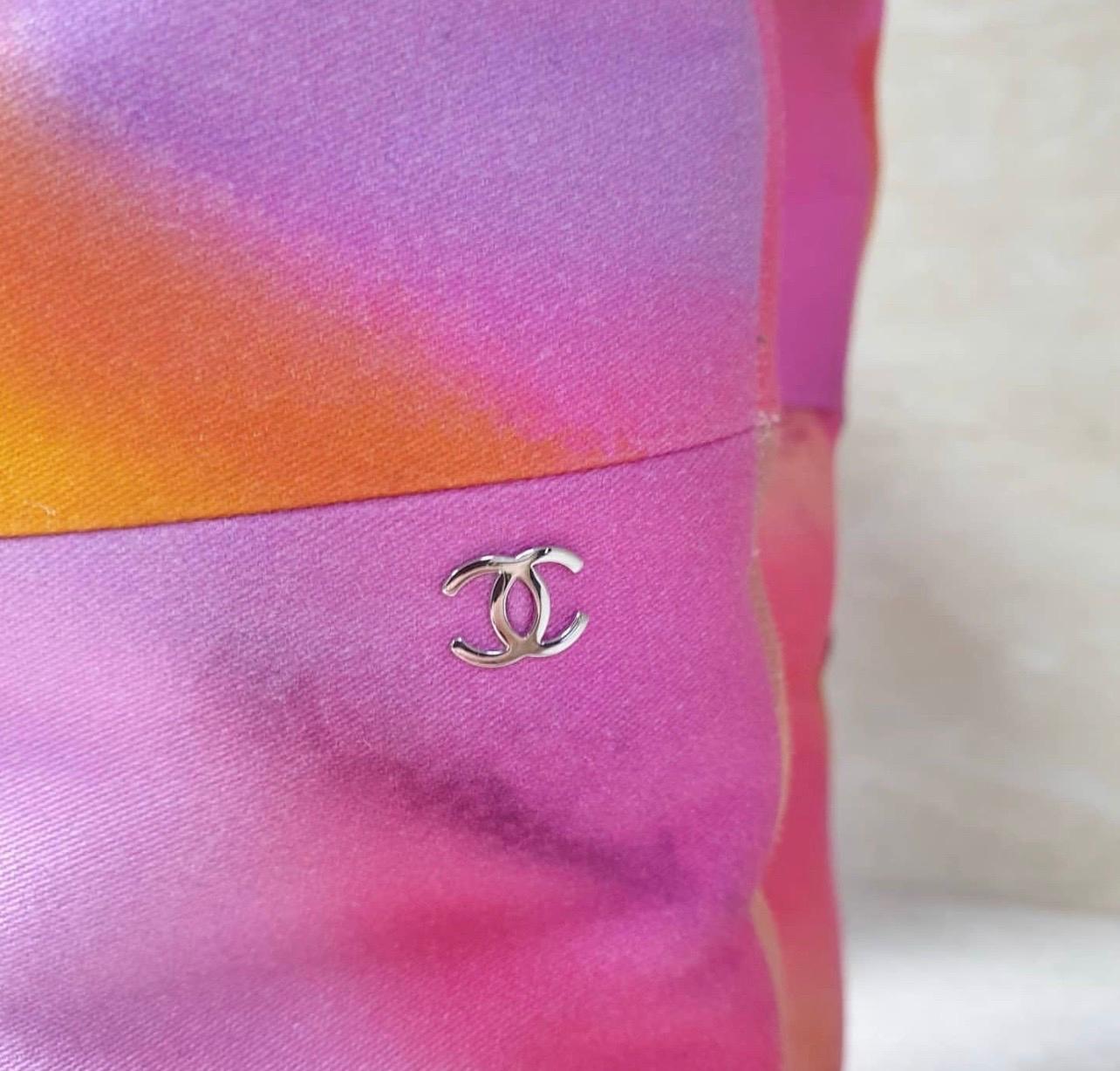 Chanel 2015 Botas de tela multicolor Primavera-Verano Rosa