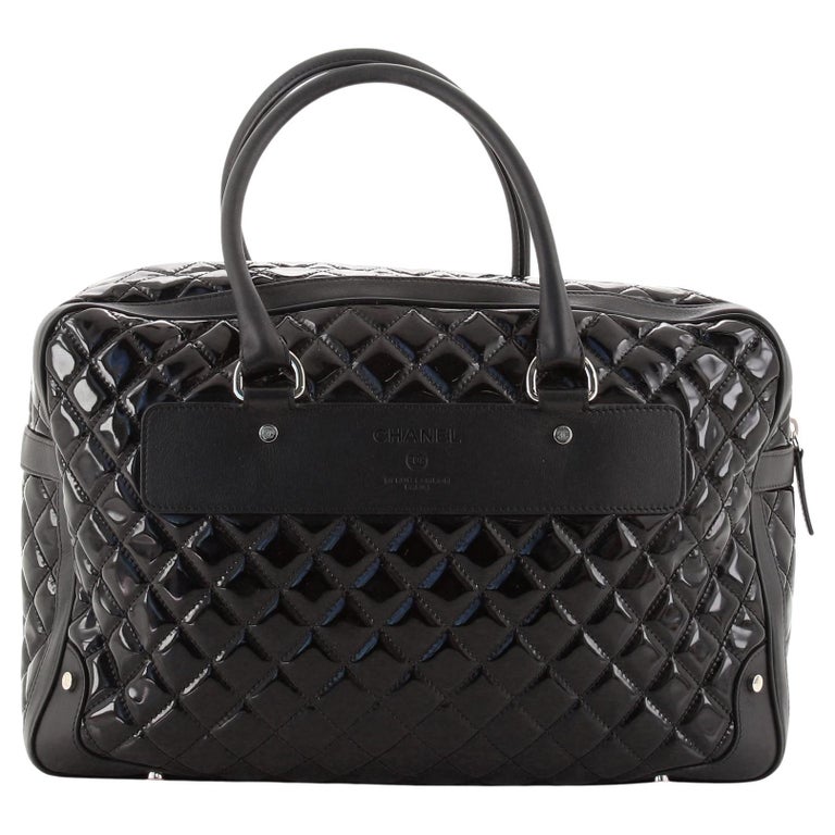 Chanel Black Nylon Travel Bag Brushed Gold Hardware, 2022