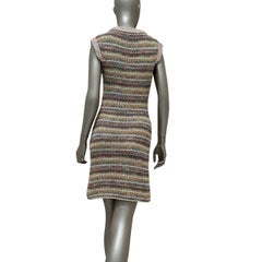 Chanel Collezione Cuba 2016/17 - Miniabito in maglia multicolore, taglia 34, vestibilità aderente