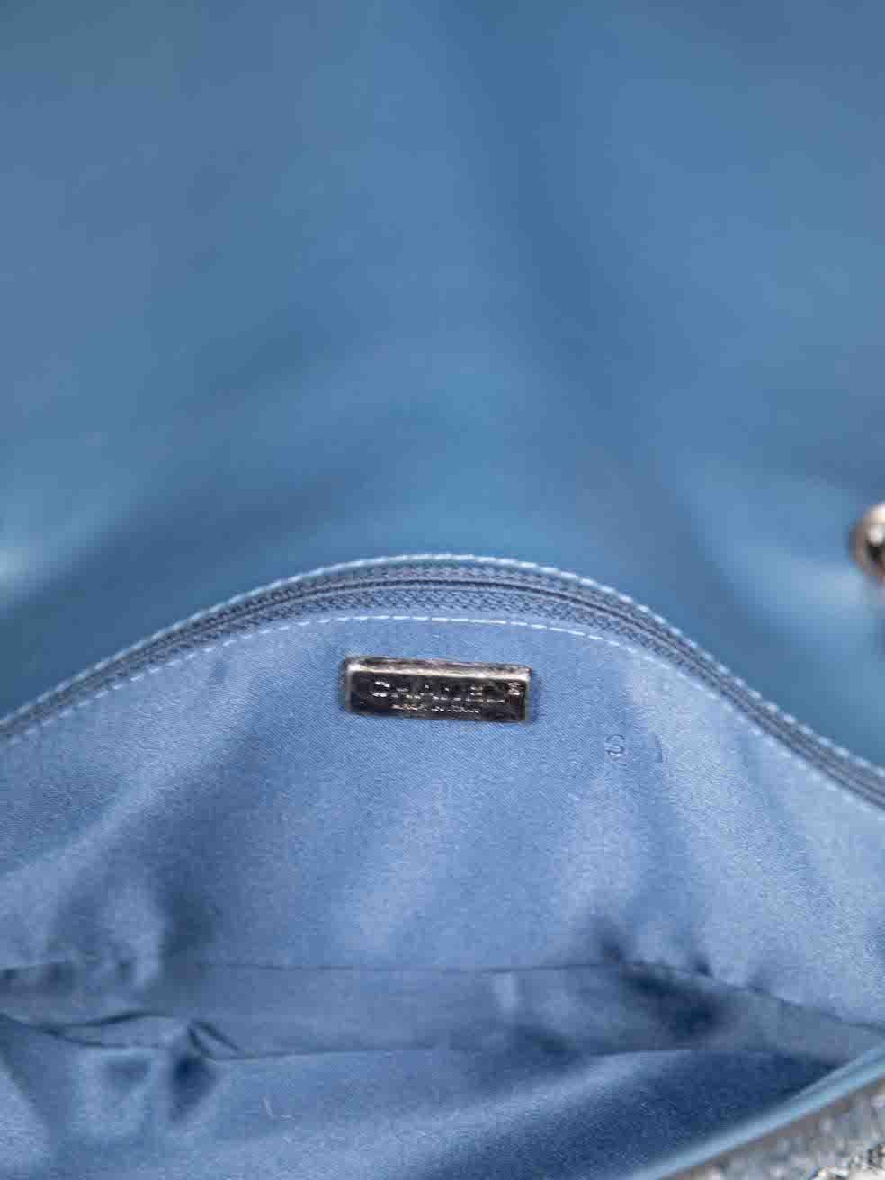 Chanel 2016-17 Navy Paris-Cuba Coco Sequin Shoulder Bag For Sale 4
