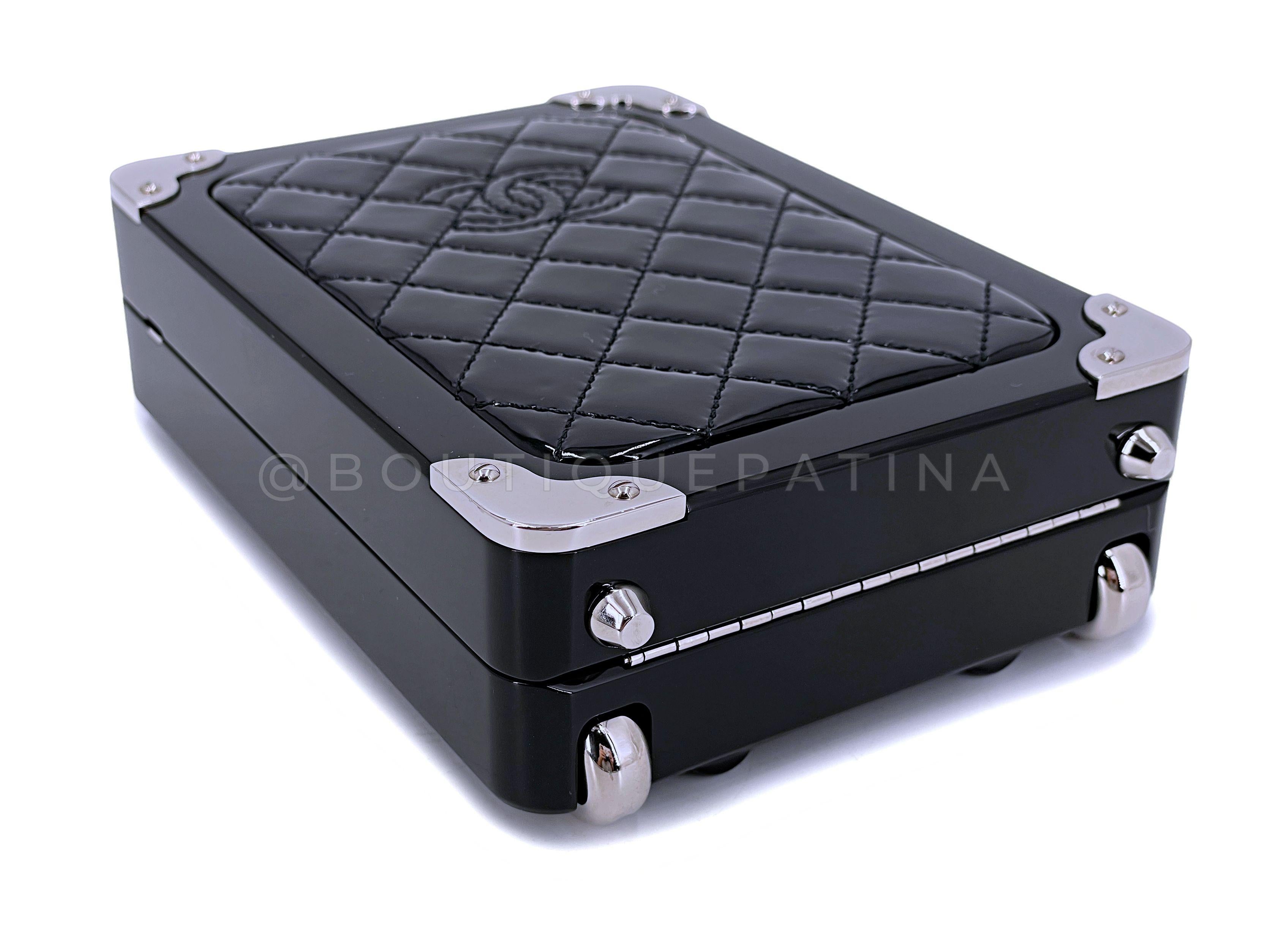 Chanel 2016 Airlines Evening In The Air Trolley Minaudière Bag Black 67163 For Sale 6