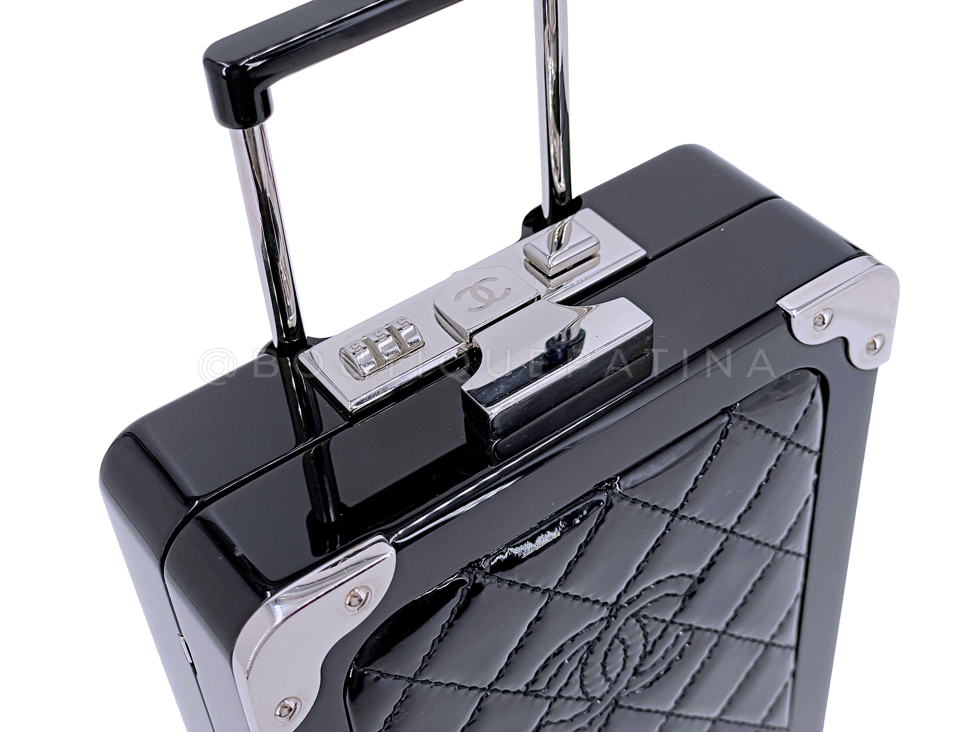 Chanel 2016 Airlines Evening In The Air Trolley Minaudière Bag Black 67163 For Sale 7