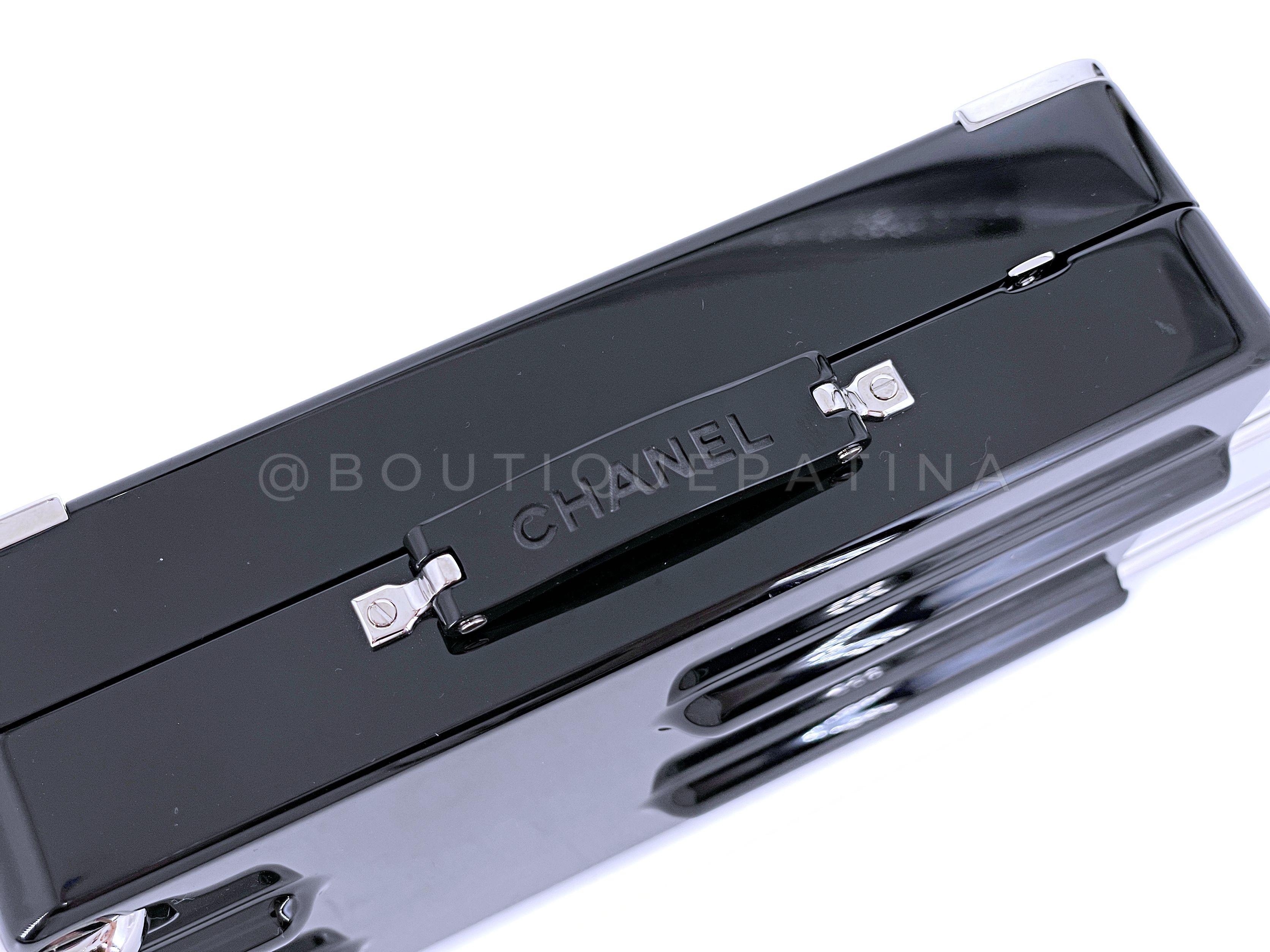 Chanel 2016 Airlines Evening In The Air Trolley Minaudière Bag Black 67163 For Sale 9