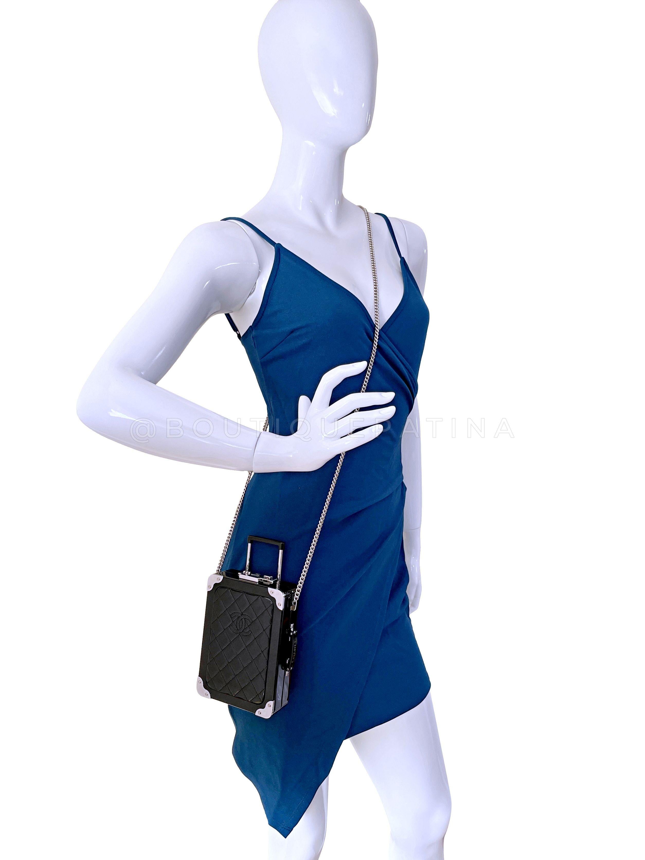 Chanel 2016 Airlines Evening In The Air Trolley Minaudière Bag Black 67163 For Sale 13