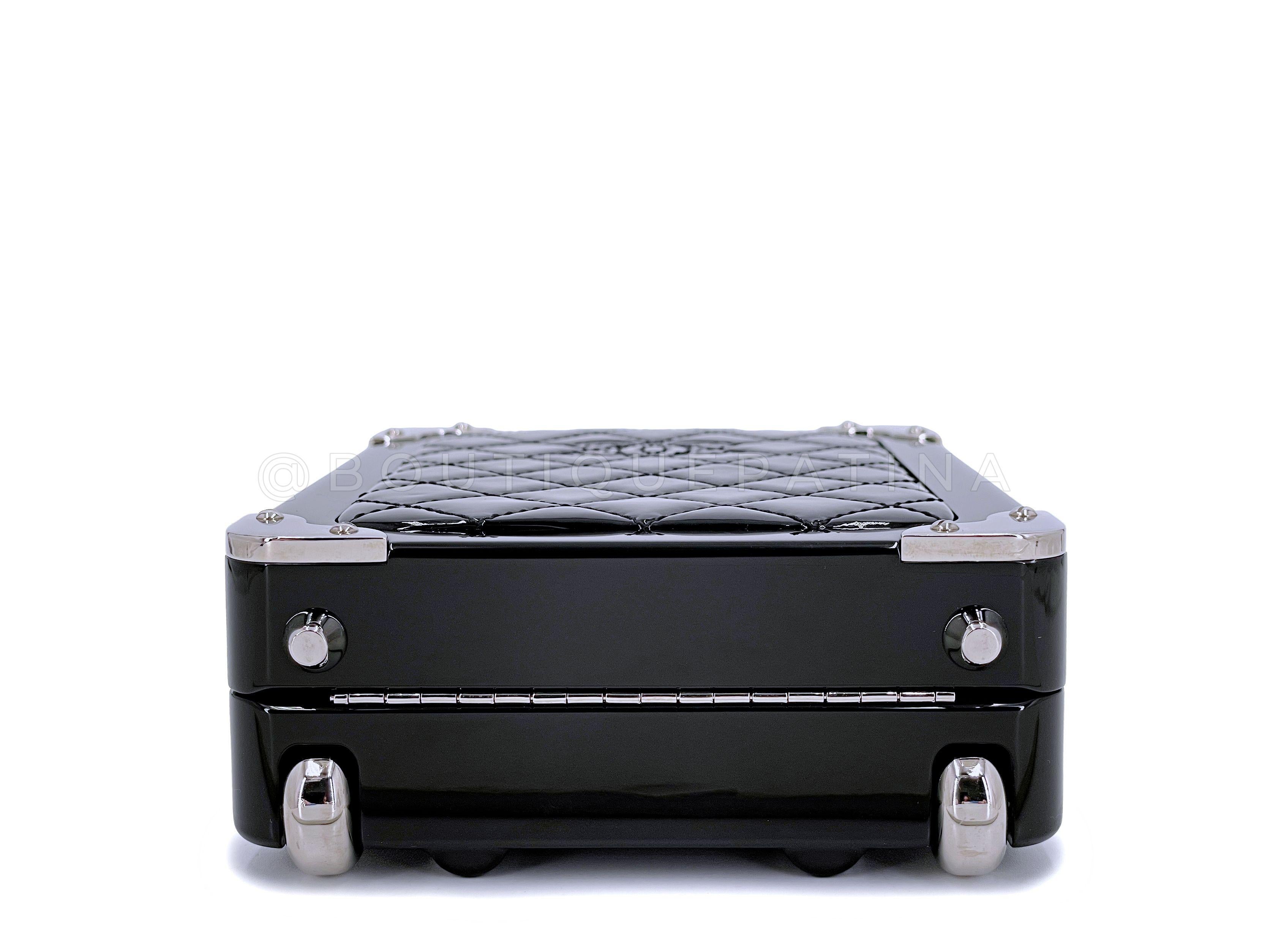 Chanel 2016 Airlines Evening In The Air Trolley Minaudière Bag Black 67163 For Sale 4