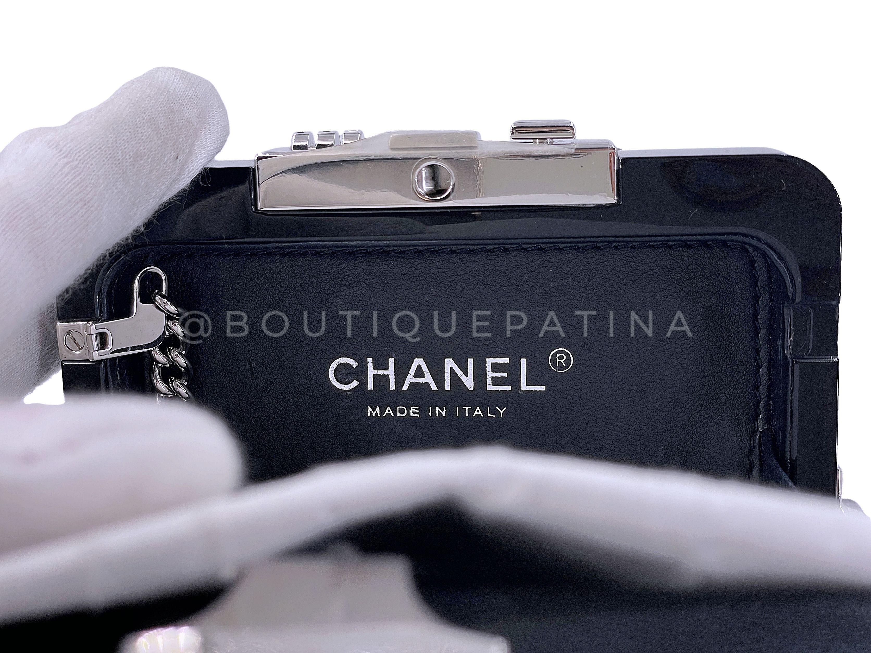 Chanel 2016 Airlines Evening In The Air Trolley Minaudière Bag Gray Silver 67681 For Sale 11