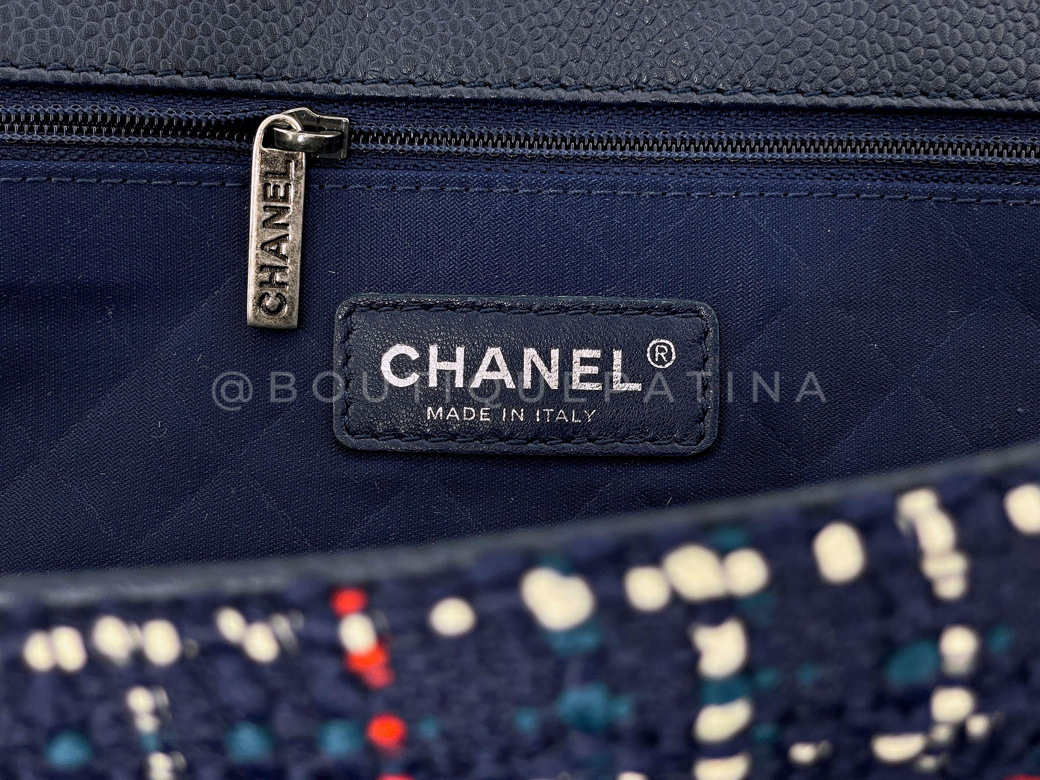 Chanel 2016 Airlines Große Tweed „Pilot's Aktentasche“ Klappentasche 67250 aus Tweed im Angebot 7