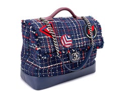 Chanel 2016 Airlines Large Tweed "Pilot's Briefcase" Flap Bag 67250
