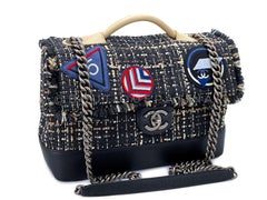 Chanel 2016 Airlines Large Tweed "Pilot's Briefcase" Flap Bag  68104