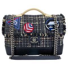 Chanel - Grand sac à rabat « Pilot's Briefcase » en tweed 2016 Airlines  68104