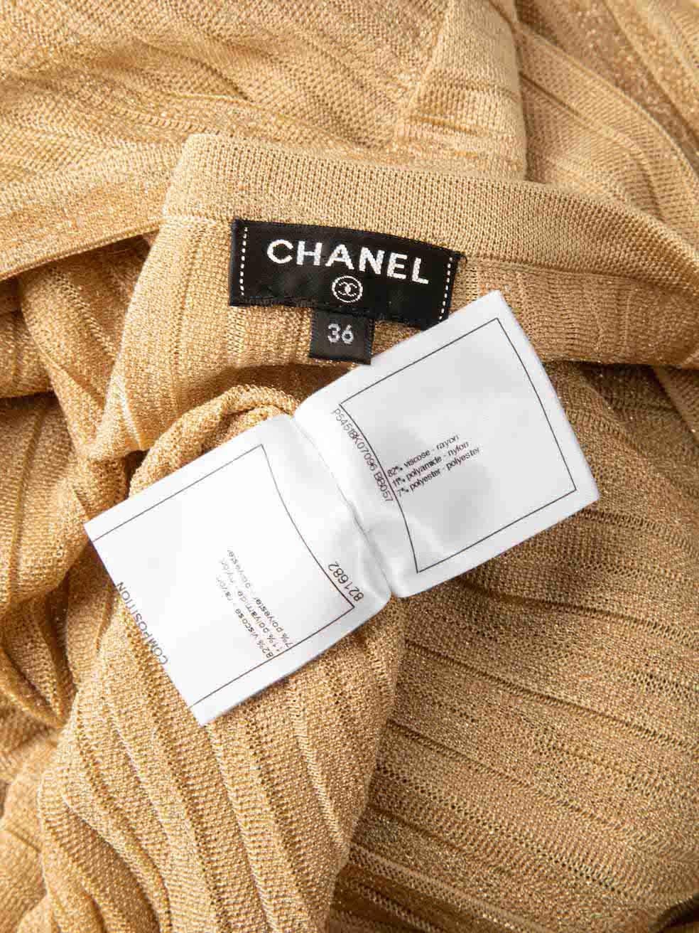 Women's Chanel 2016 Beige Paris-Rome Metiers d'Art Knit Dress Size S For Sale