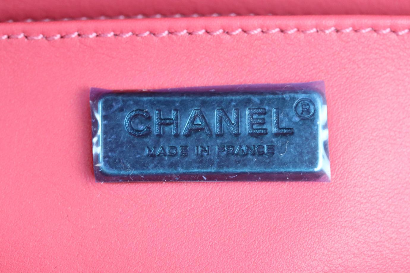 Chanel 2016 Boy Small Shagreen And Leather Shoulder Bag For Sale 5