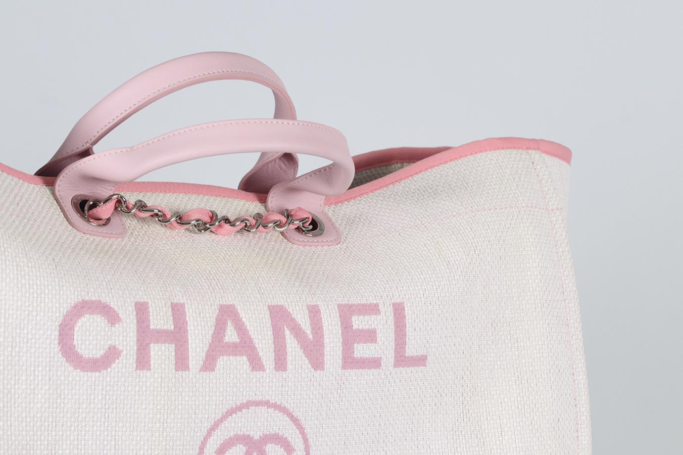Chanel 2016 Deauville Extra Large Canvas And Leather Tote Bag 3
