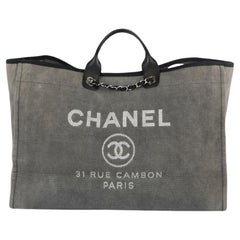Chanel Canvas Deauville Large Tote Bags - For Sale on 1stDibs