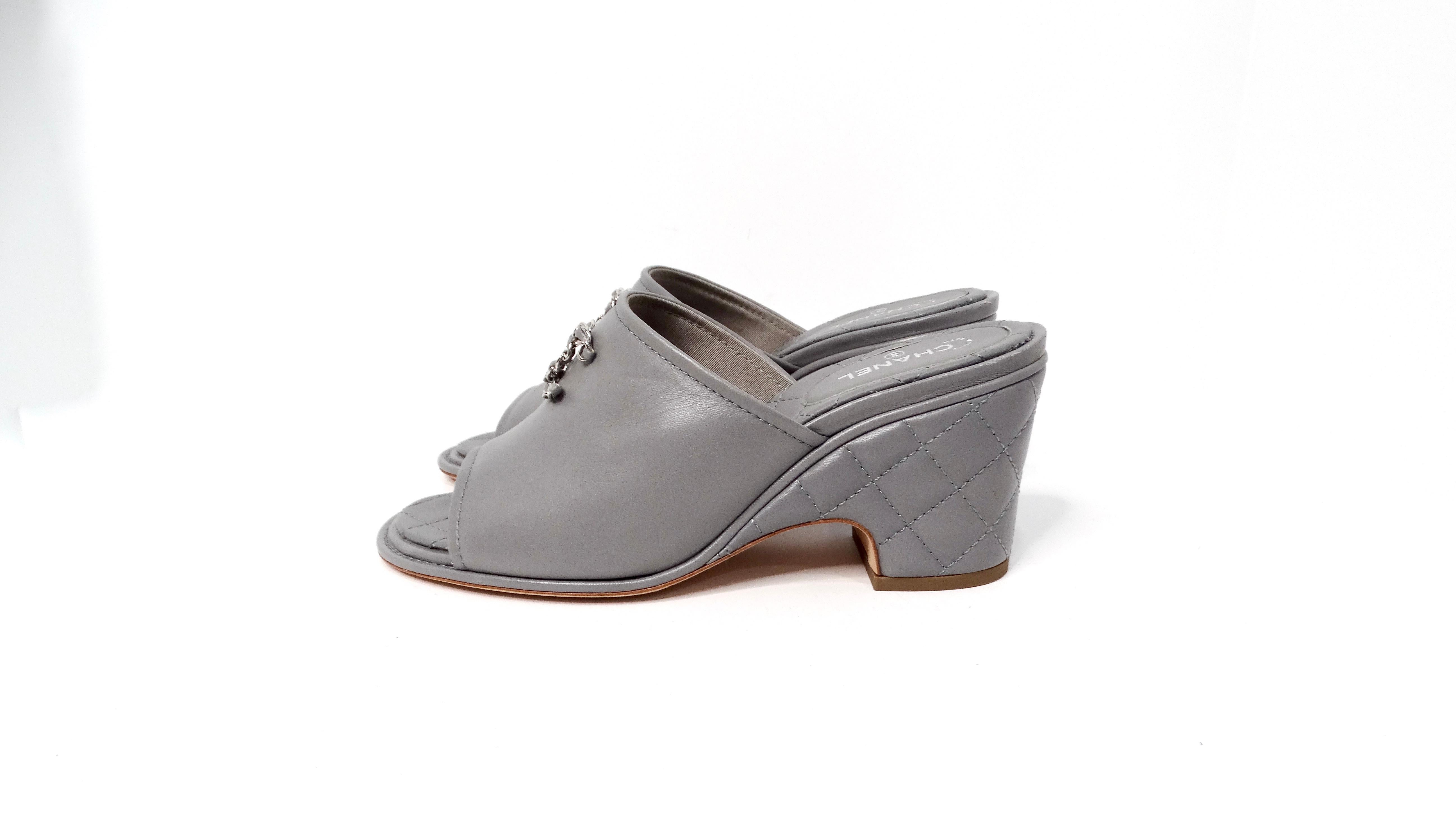 cc rev cone heel mule slide sandal cloud blue quilted lambskin 6cm