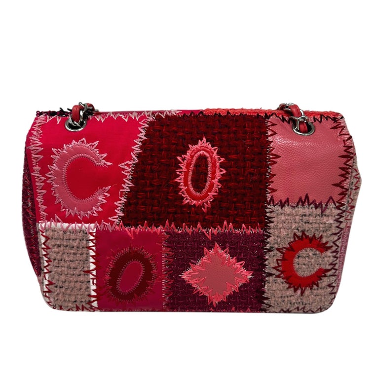 Chanel pink patchwork bag store