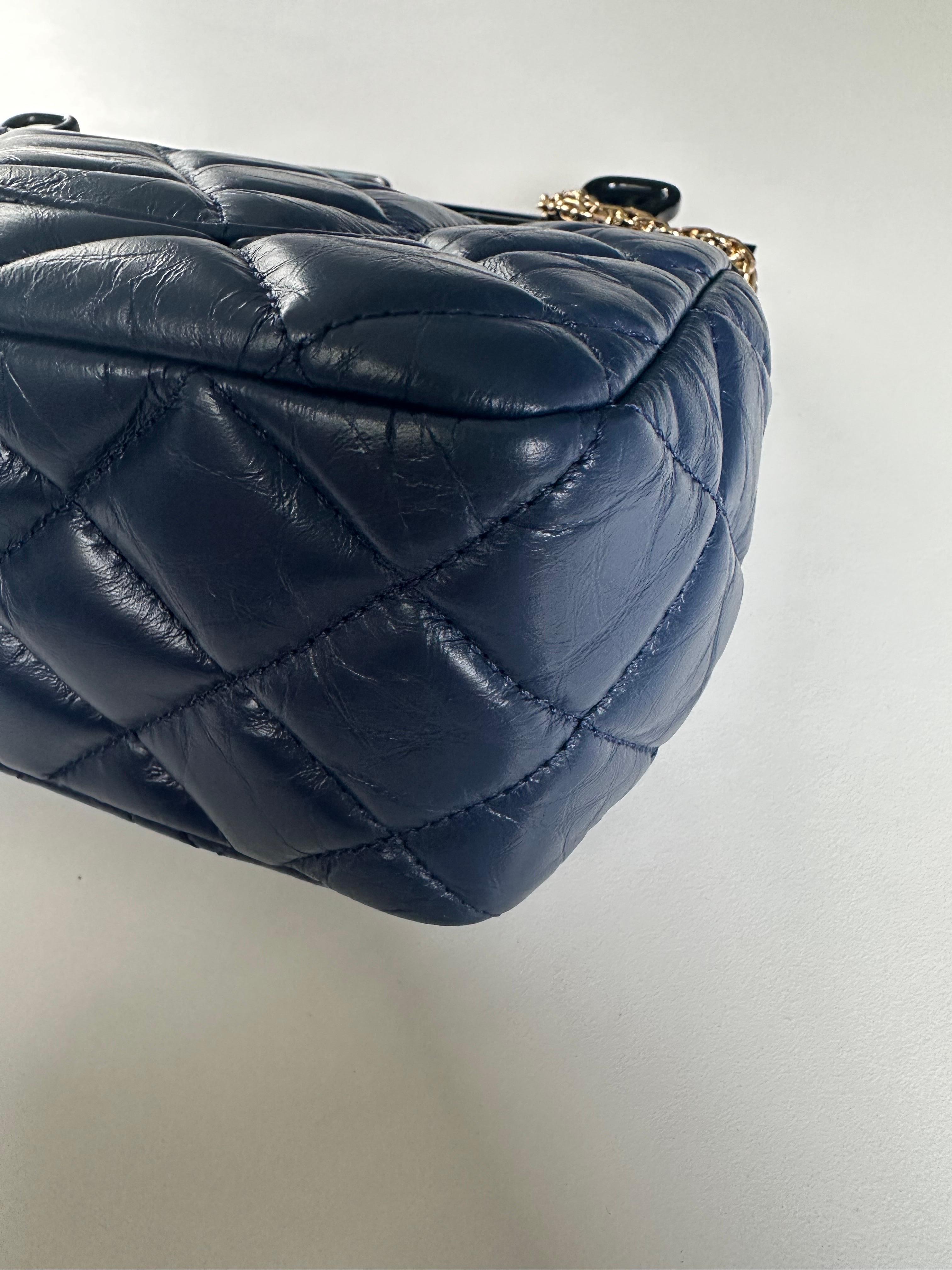 Chanel 2016 Limited Editiion 2.55 Reissue Rare Hanger Navy Blue Classic Flap Bag 4