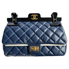 Chanel 2016 Limited Editiion 2.55 Reissue Rare Hanger Borsa classica con patta blu navy