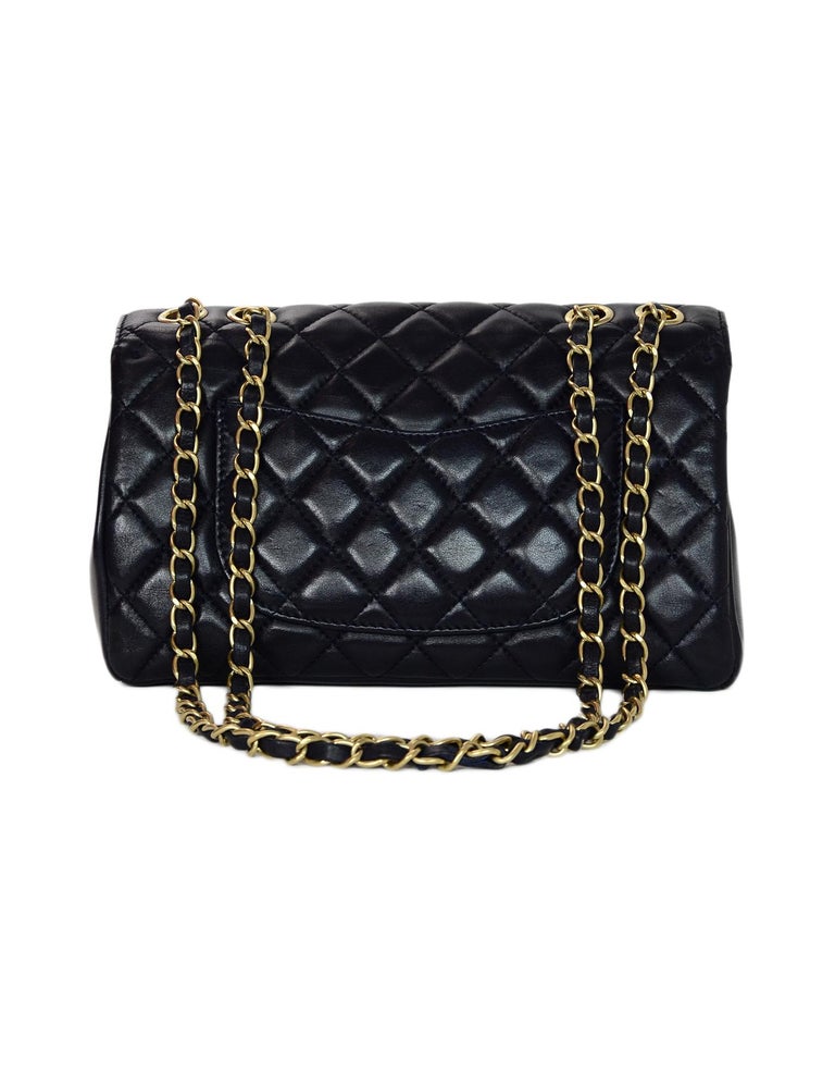 Chanel 2016 Navy Lambskin Leather Quilted Crossbody/Shoulder Flap Bag ...