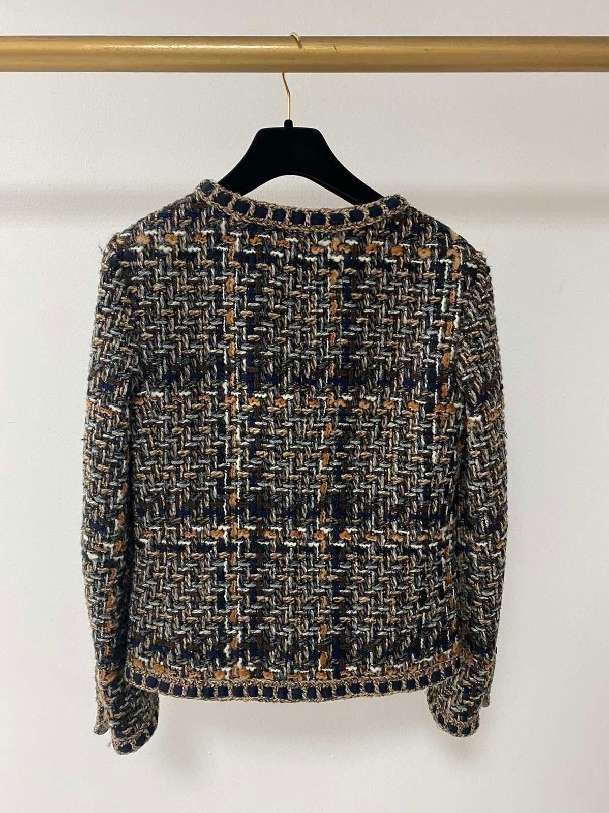 Chanel 2016 París Roma Chaqueta de tweed de cuatro 4 bolsillos 2