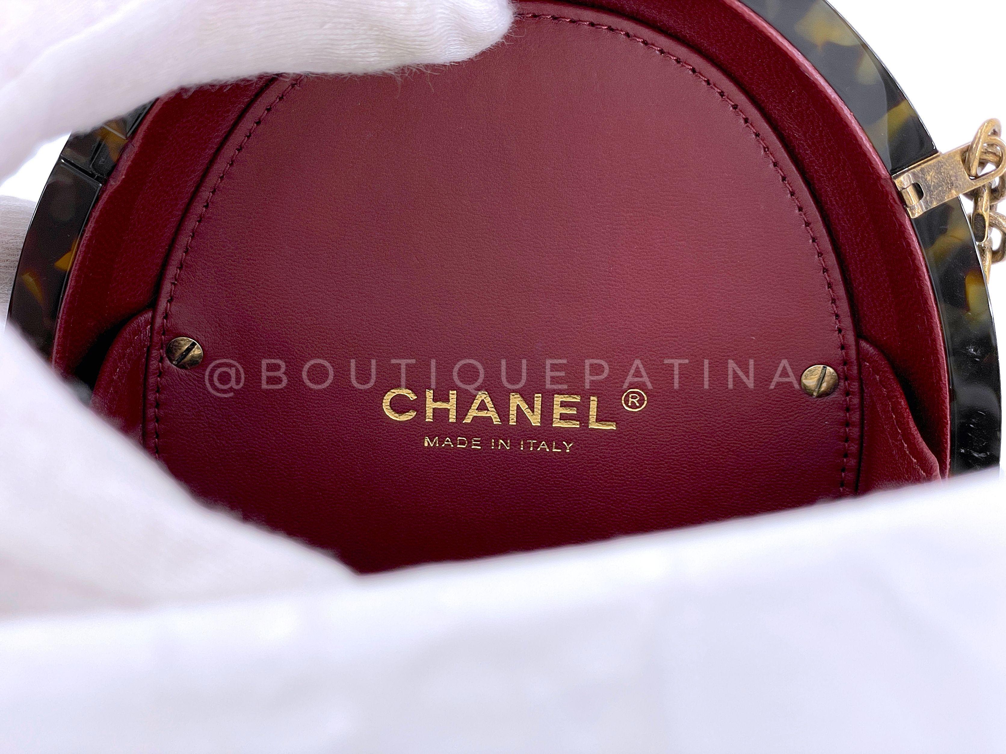 Chanel 2016 Paris Seoul Brown Tortoise Minaudière Evening Clutch Bag 66738 For Sale 7