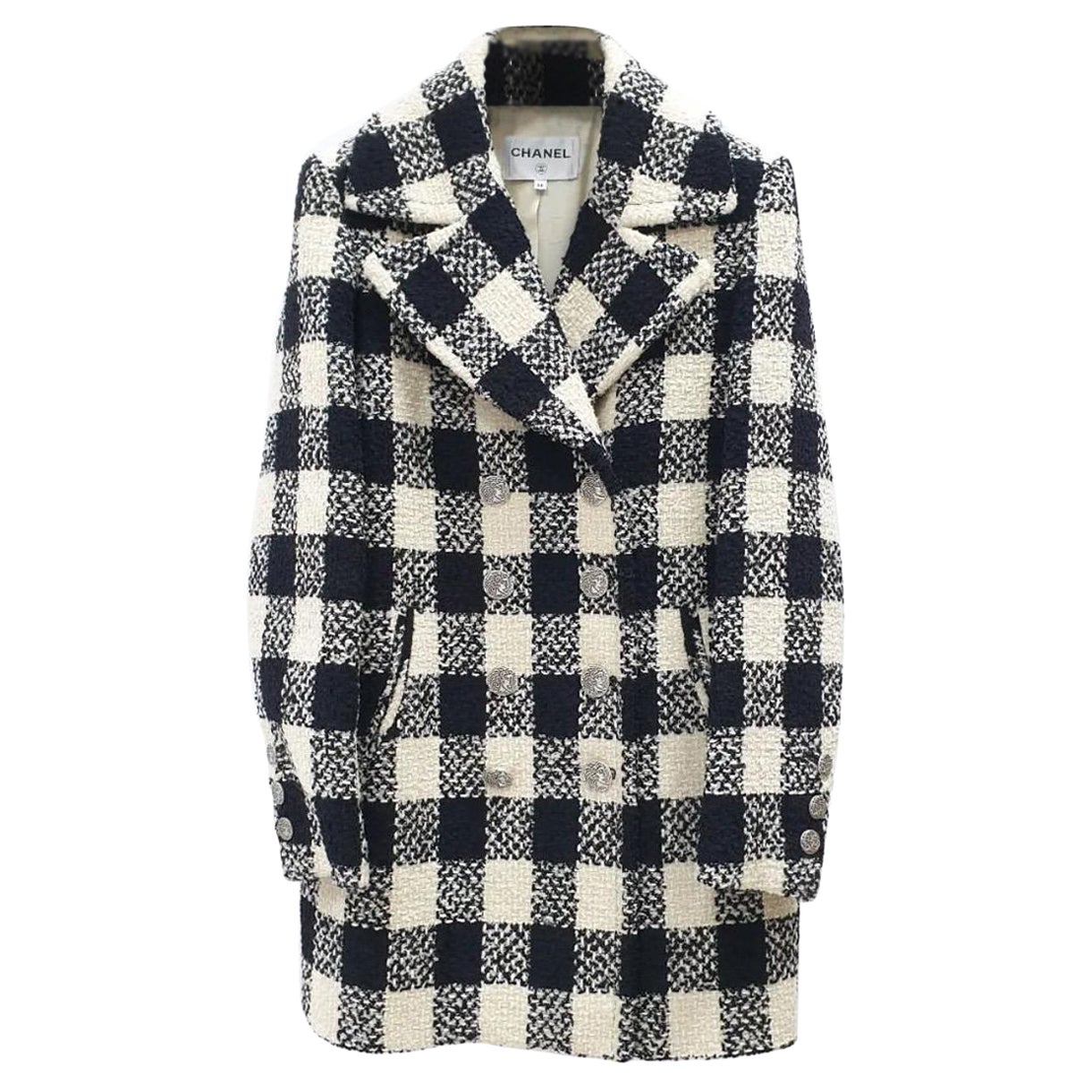 CHANEL 2016 Pharrell Ivory Black Tweed Jacket Coat