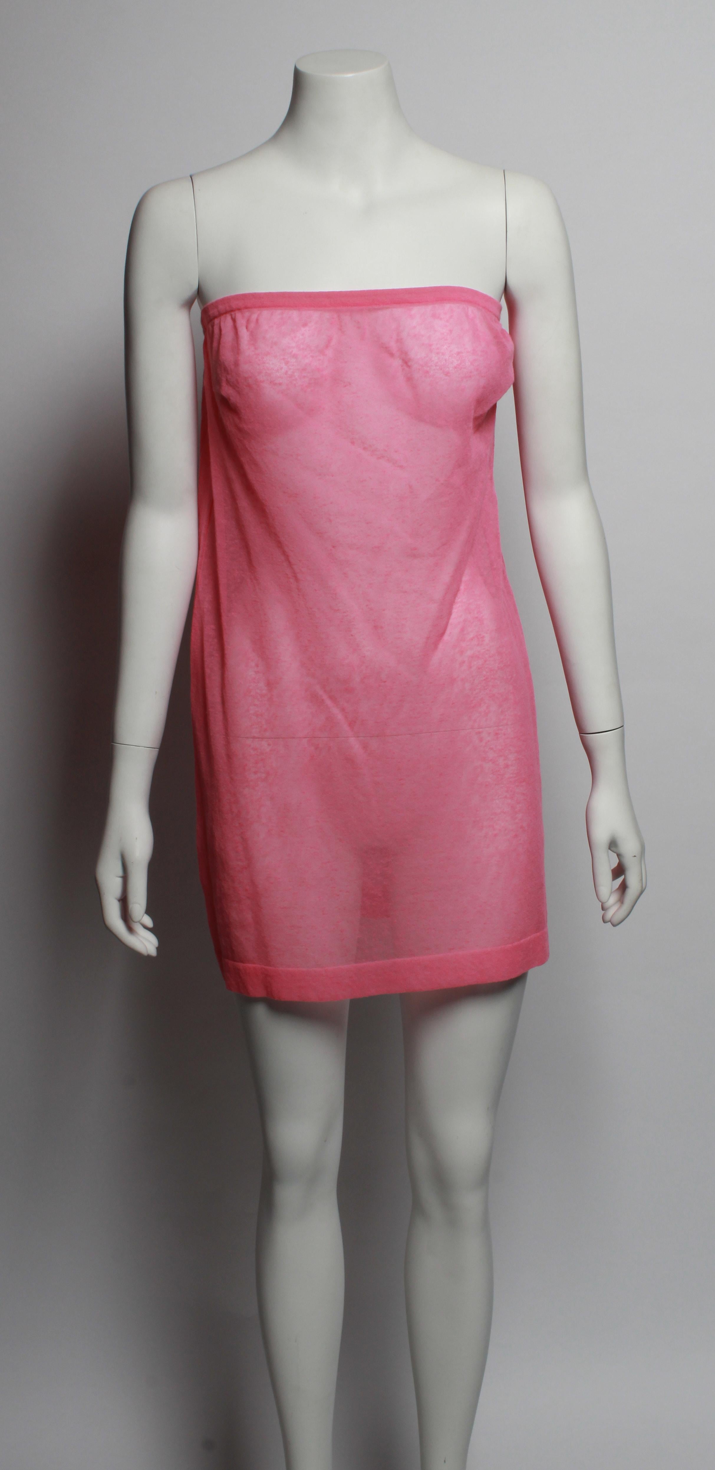 CHANEL 2016 Pink and Metallic Knit Mini Dress 2
