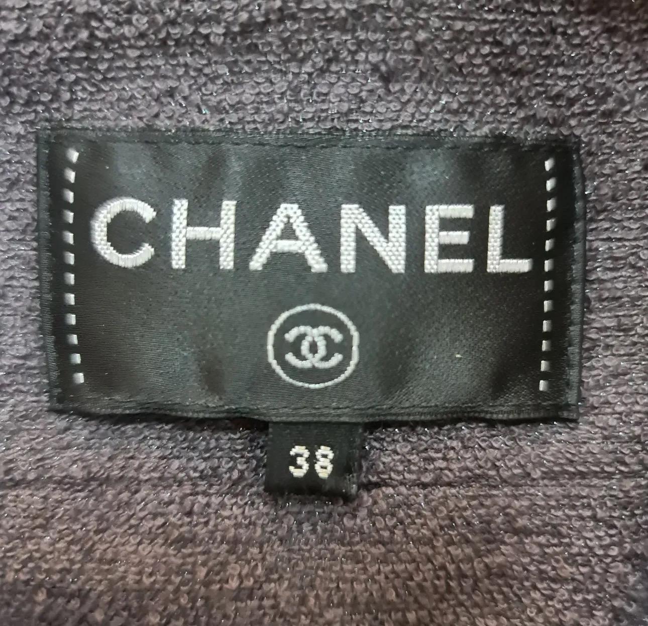 CHANEL 2016 Roma Cappotto con cintura in lurex taglia 38 in vendita 1