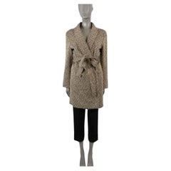 CHANEL 2016 Rome Lurex Tweed Belted Coat Size 38